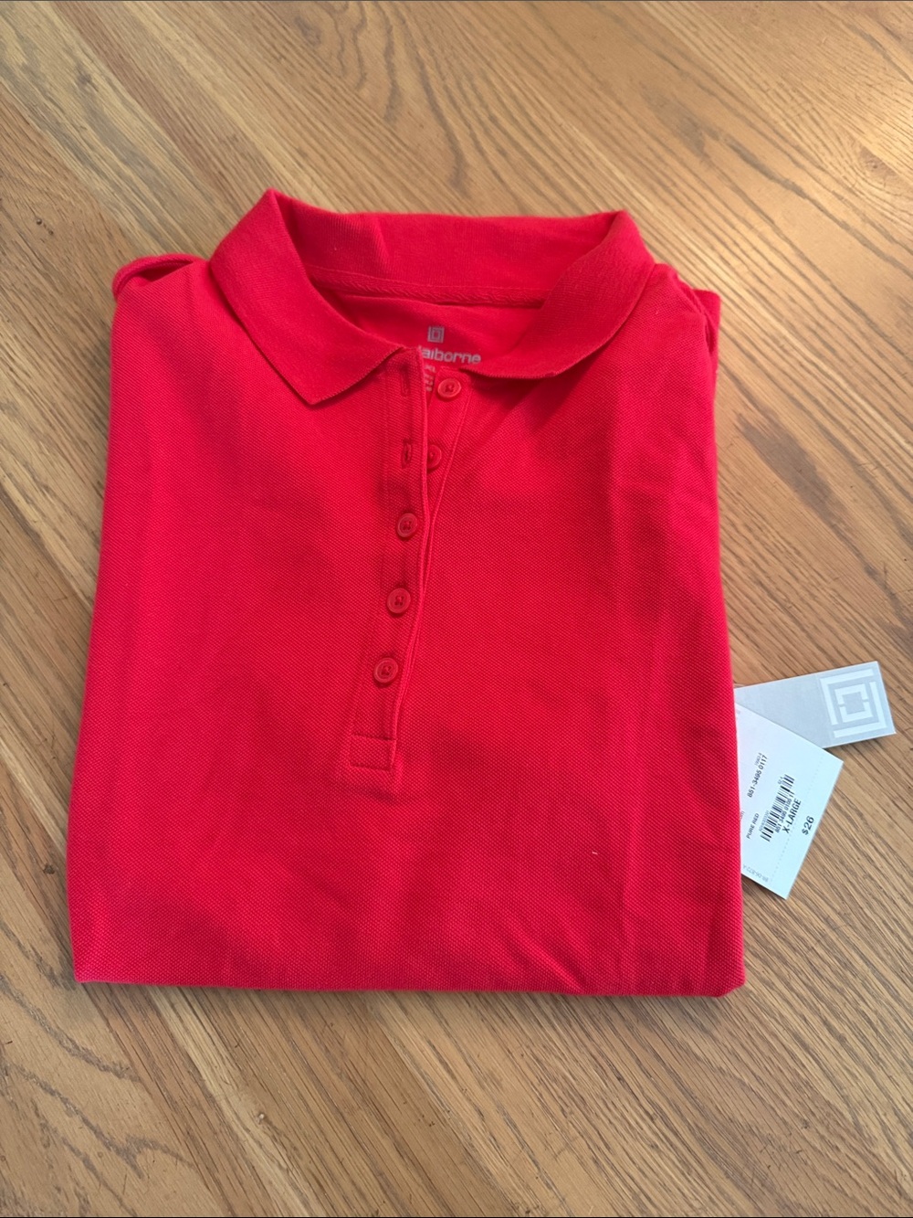 Liz Claiborne Red Polo Shirt - Classic Short Sleeve